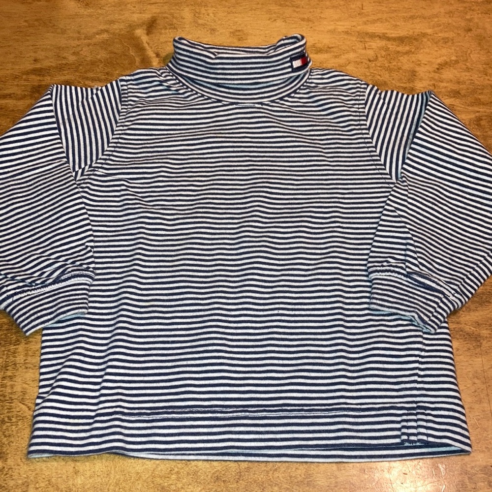Tommy Hilfiger Striped Turtle Neck Shirt Long Sleeve Baby Boy or Girl Size 2
